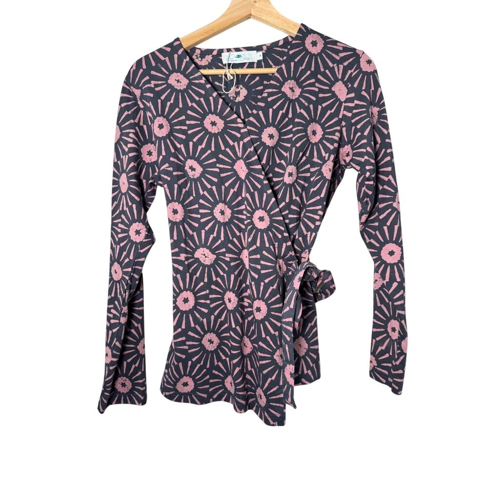 Passion Lilie Long Sleeve Wrap Top Medium